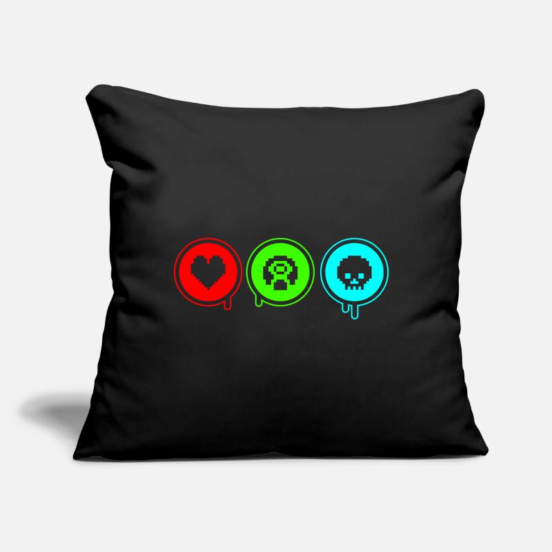 Amour, Rétro, Mort | Impression couleur librement sélectionnable! Coussin et housse de 45 x 45 cm