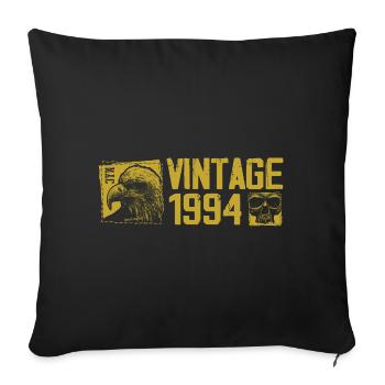 Vintage 1994 Cadeau Anniversaire Rétro 1994 - Coussin et housse de 45 x 45 cm - noir - Devant