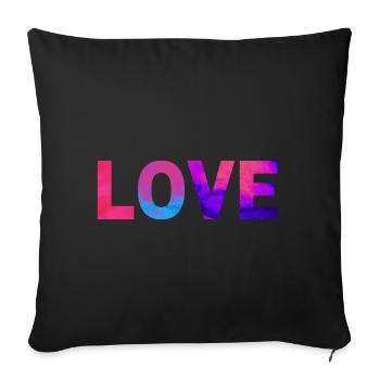 AMOUR. Une chemise, un mot. - Coussin et housse de 45 x 45 cm - noir - Devant