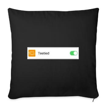 Teetied - Sofakissen mit Füllung 45 x 45 cm - Schwarz - Vorne