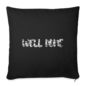 well done (line) - Coussin et housse de 45 x 45 cm - noir - Devant