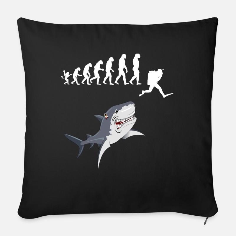 SCUBA EVOLUTION - Sofakissen mit Füllung 45 x 45 cm - Schwarz