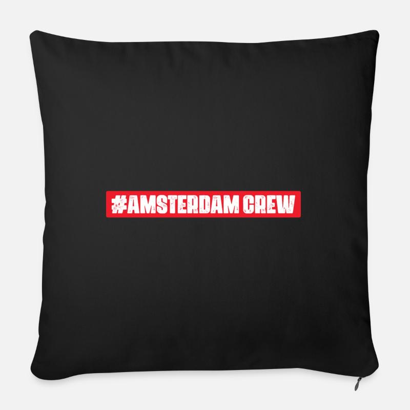 Amsterdam Crew - Sofakissen mit Füllung 45 x 45 cm - Schwarz