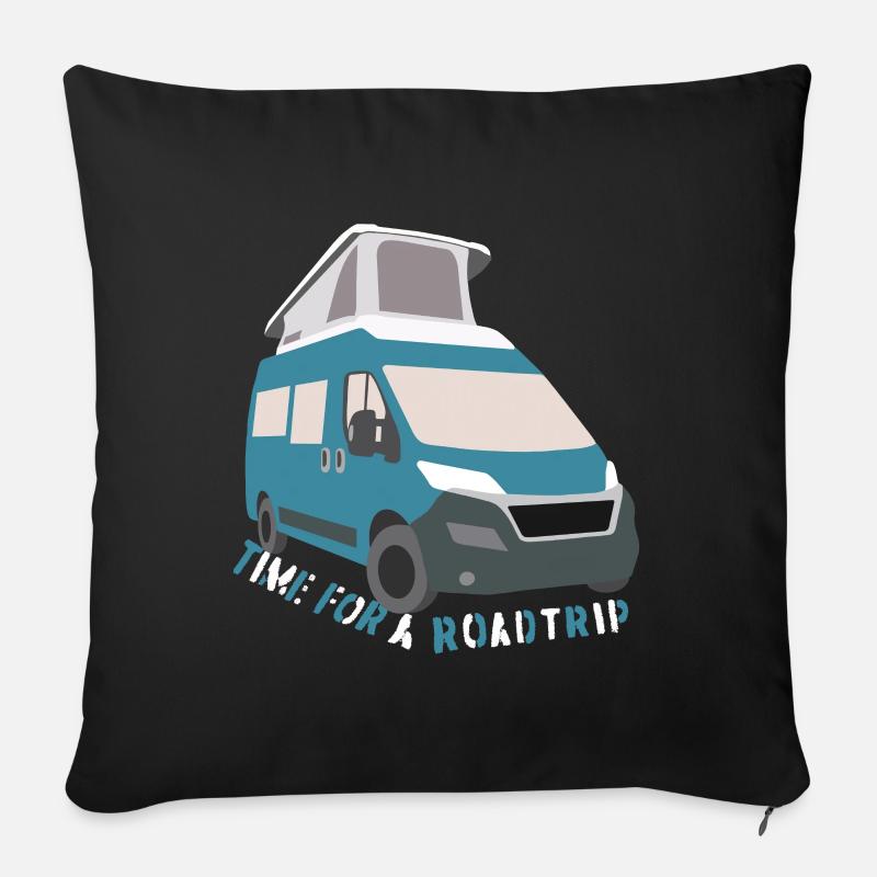 Blue Camper - Sofakissen mit Füllung 45 x 45 cm - Schwarz