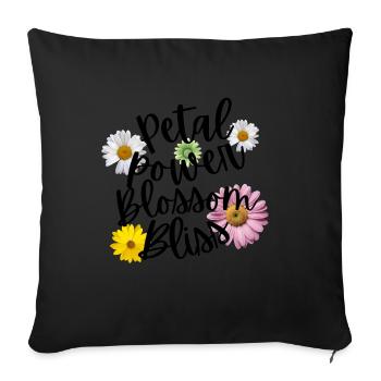 Petal Power Blossom Bliss - Coussin et housse de 45 x 45 cm - noir - Devant