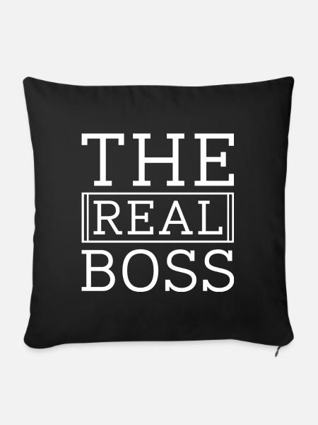Der echte Boss - Sofakissen mit Füllung 45 x 45 cm - Schwarz