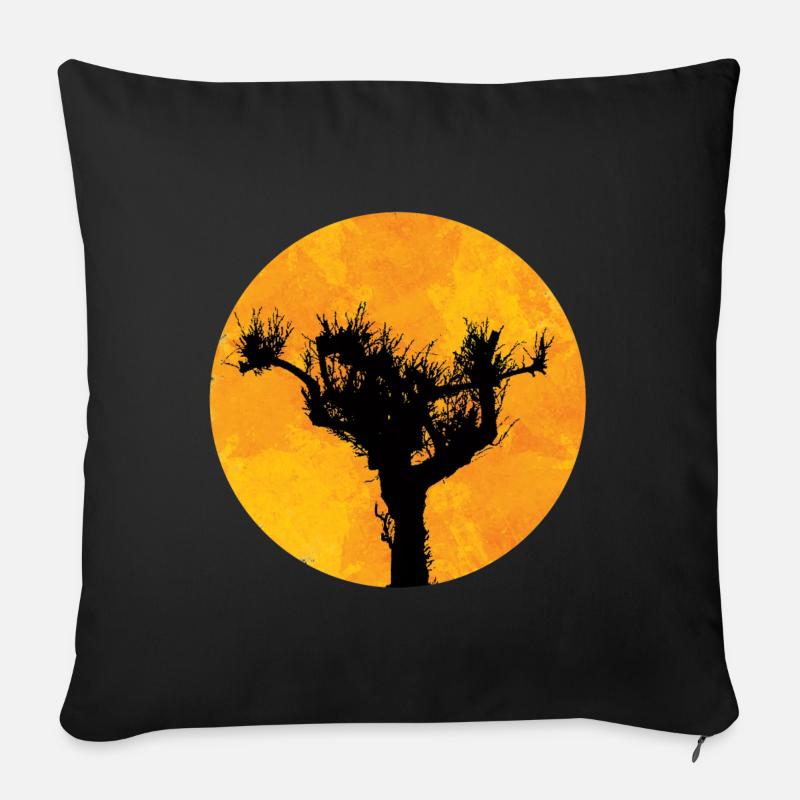 Pin au soleil - Coussin et housse de 45 x 45 cm - noir