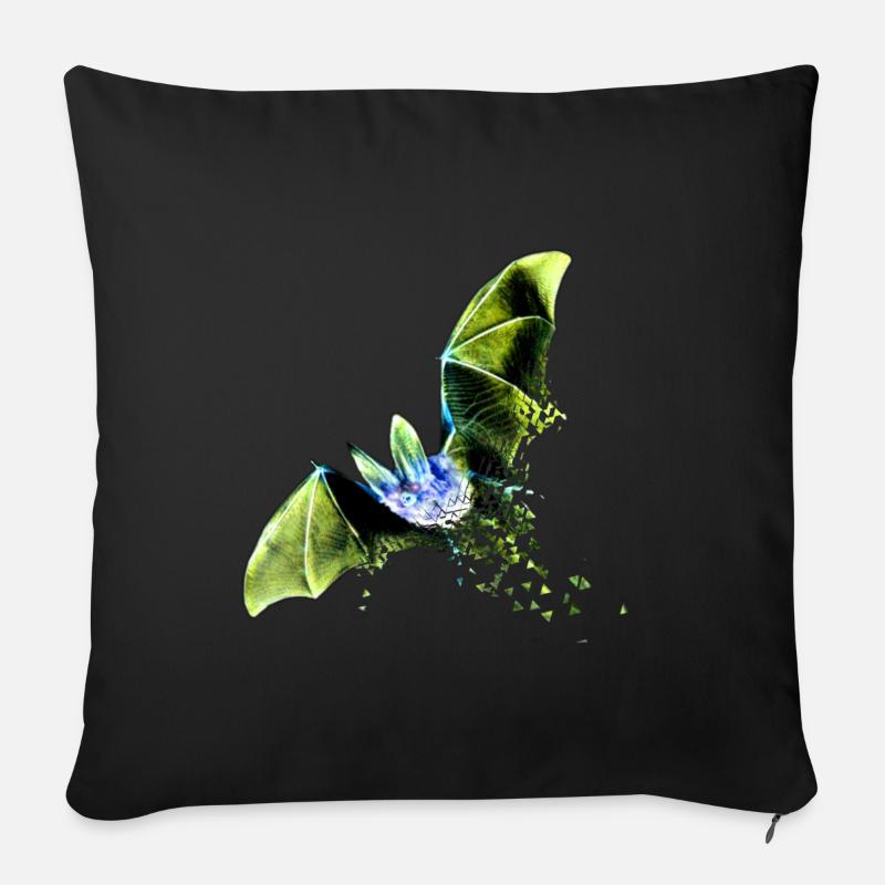 Fledermaus - Sofakissen mit Füllung 45 x 45 cm - Schwarz