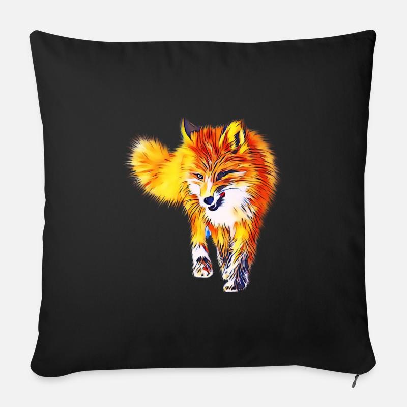 Fuchs - Sofakissen mit Füllung 45 x 45 cm - Schwarz