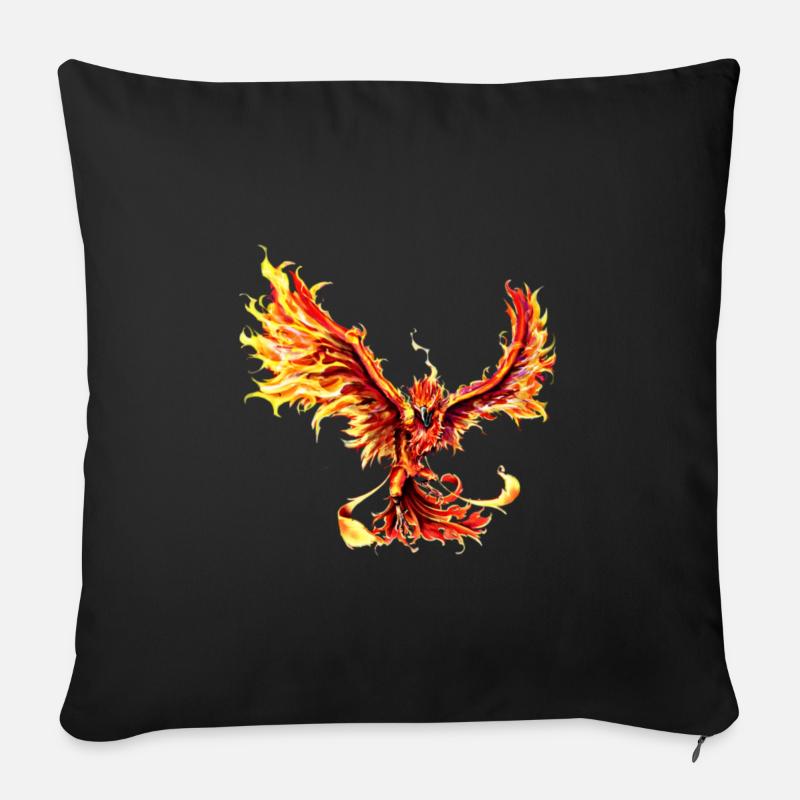 Phönix - Sofakissen mit Füllung 45 x 45 cm - Schwarz