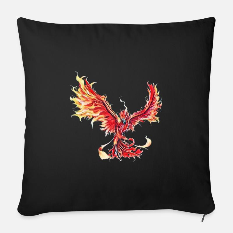 Phönix - Sofakissen mit Füllung 45 x 45 cm - Schwarz