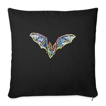 bat - Sofa pillow with filling 45cm x 45cm - black - Front
