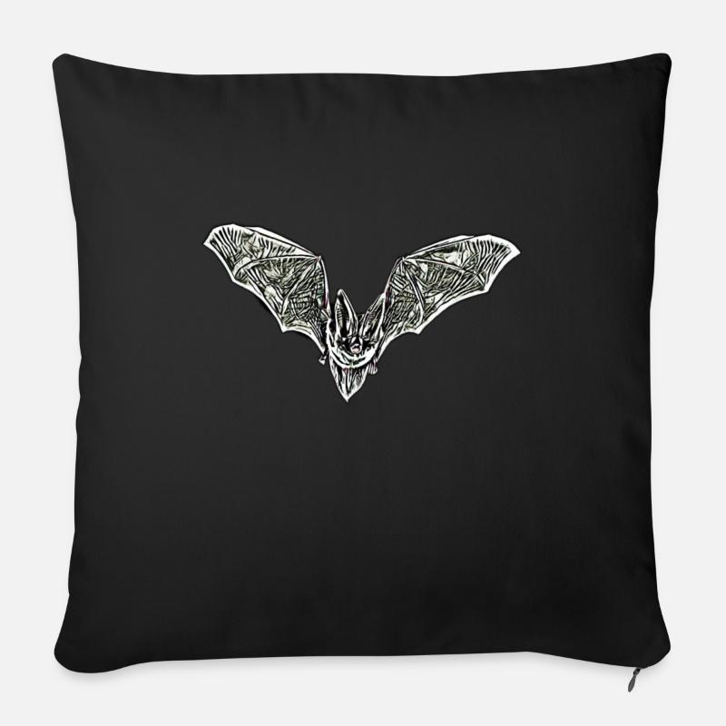 Fledermaus - Sofakissen mit Füllung 45 x 45 cm - Schwarz