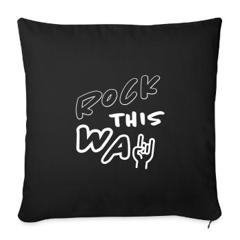 Rock this way - Sofakissen mit Füllung 45 x 45 cm - Schwarz - Vorne