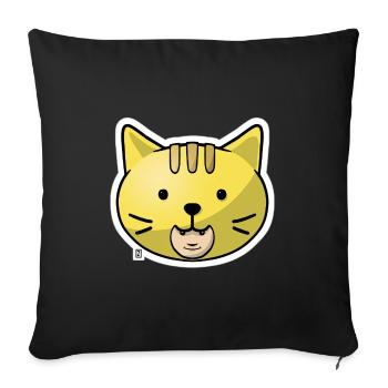 Chachamaru-Zo - Sofa pillow with filling 45cm x 45cm - black - Front