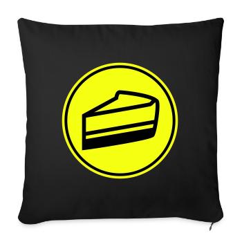 Cake cheesecake - Sofa pillow with filling 45cm x 45cm - black - Front