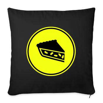 Apple pie - Sofa pillow with filling 45cm x 45cm - black - Front
