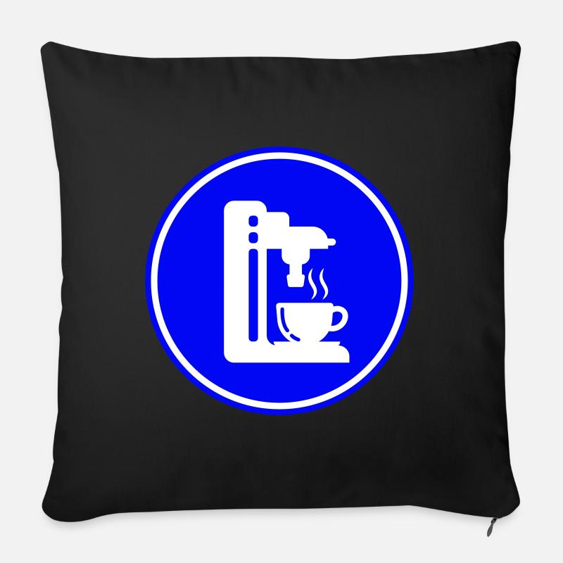 Kaffeemaschine Symbol - Sofakissen mit Füllung 45 x 45 cm - Schwarz