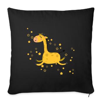 Giraffe mit Sternen | Modern | Boho-Style Kinder - Sofakissen mit Füllung 45 x 45 cm - Schwarz - Vorne