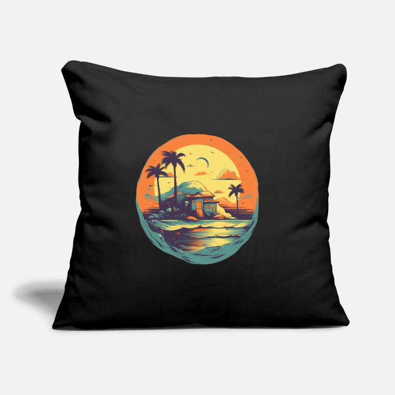 Plage Coussin et housse de 45 x 45 cm