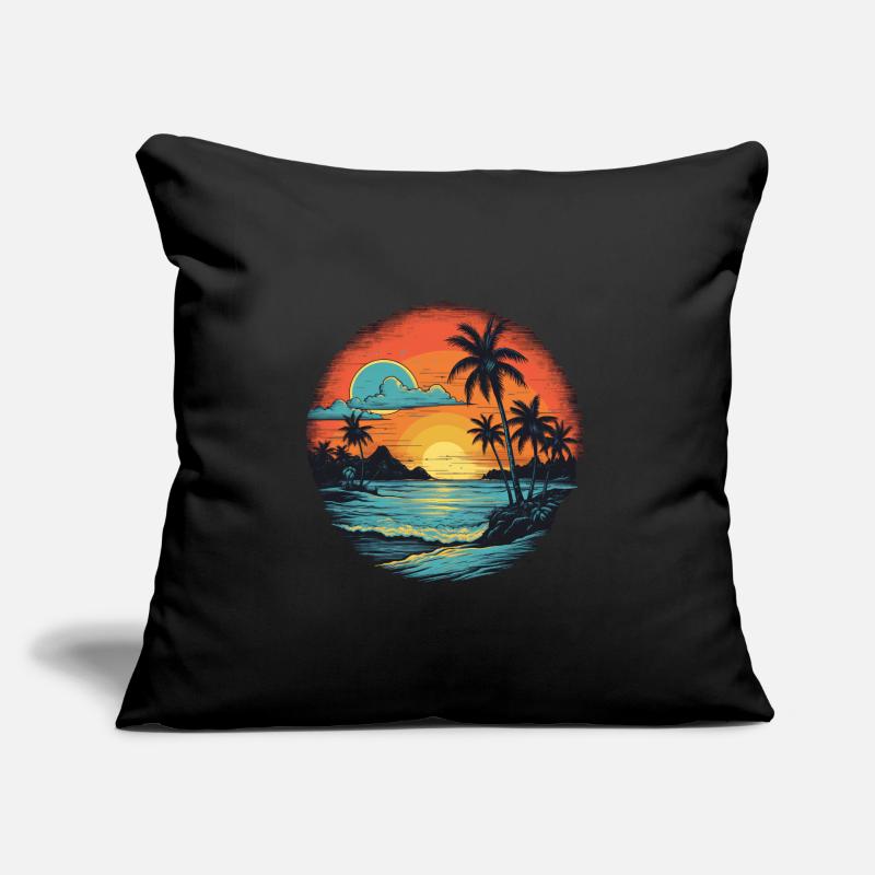 Plage Coussin et housse de 45 x 45 cm