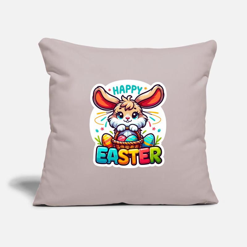 Happy Easter - Easter Bunny Illustration Sofakissen mit Füllung 45 x 45 cm