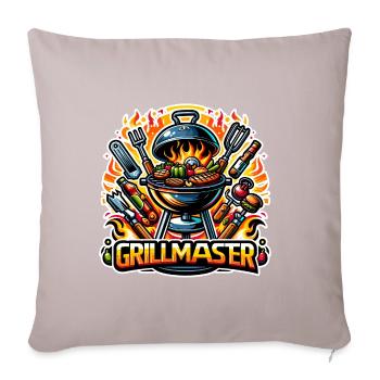 GrillMaster - Illustration de gril - Coussin et housse de 45 x 45 cm - taupe clair - Devant