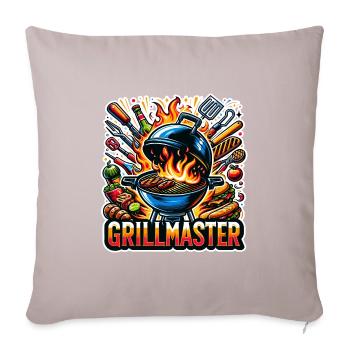 GrillMaster - Illustration de gril - Coussin et housse de 45 x 45 cm - taupe clair - Devant