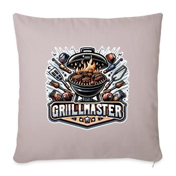 GrillMaster - Illustration de gril - Coussin et housse de 45 x 45 cm - taupe clair - Devant