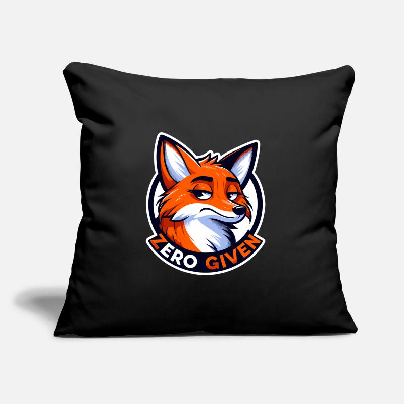 Zéro donné - Illustration de renard Coussin et housse de 45 x 45 cm