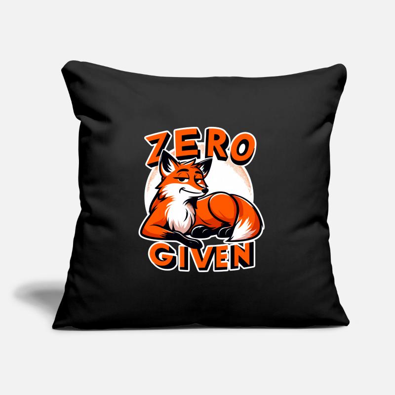 Zéro donné - Illustration de renard Coussin et housse de 45 x 45 cm