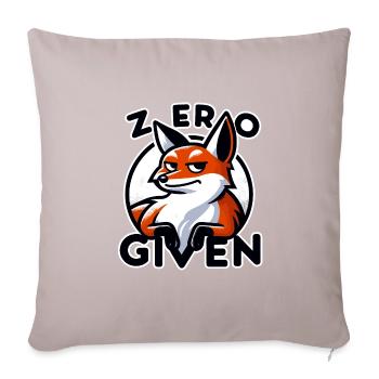 Zero Given - Fox Illustration - Sofa pillow with filling 45cm x 45cm - light taupe - Front