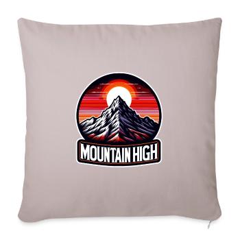 Mountain High - Berg Illustration - Sofa pillow with filling 45cm x 45cm - light taupe - Front