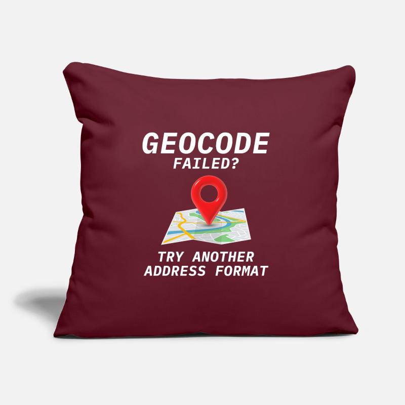 Geocoding Fail Address Format GIS Humor Sofa pillow with filling 45cm x 45cm