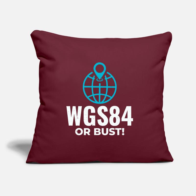 GIS Analyst WGS84 Système de coordonnées du globe Coussin et housse de 45 x 45 cm