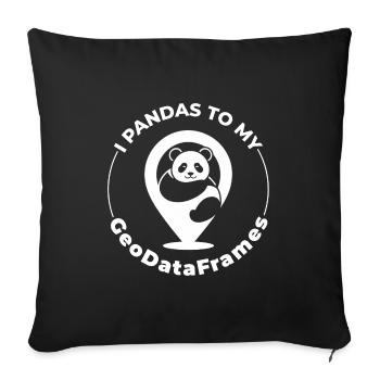 GeoDataFrames Pandas GIS Python Programming - Sofa pillow with filling 45cm x 45cm - black - Front