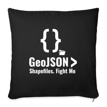 GeoJSON Shapefiles GIS Data Format Debate - Sofa pillow with filling 45cm x 45cm - black - Front