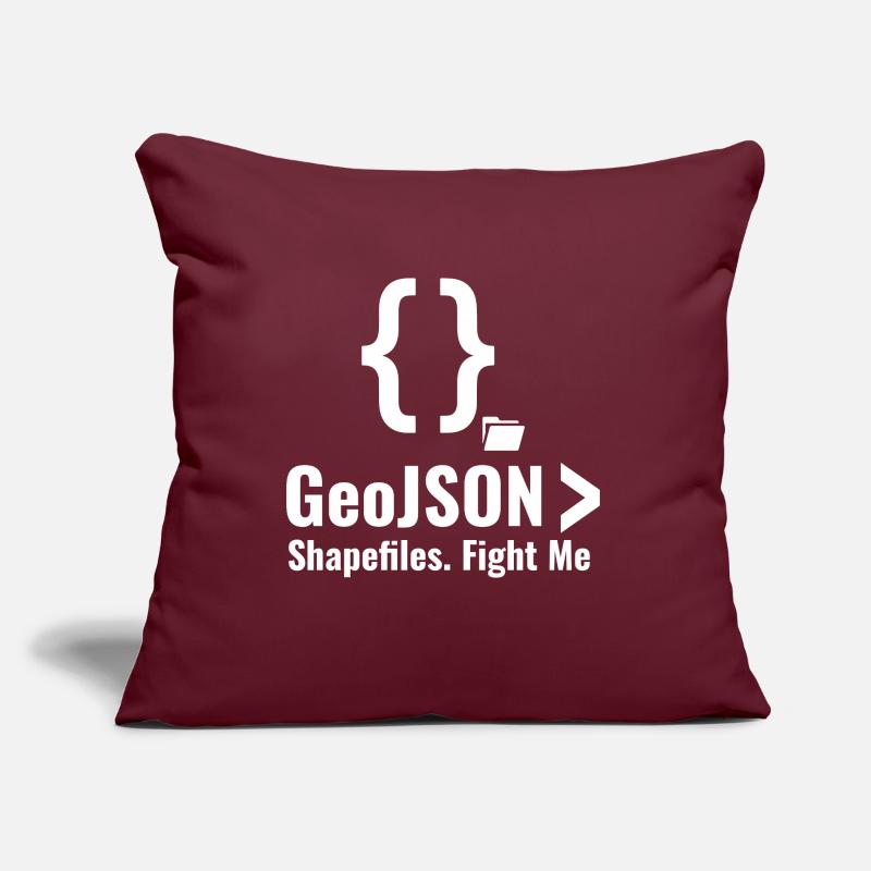 GeoJSON Shapefiles GIS Data Format Debate Sofa pillow with filling 45cm x 45cm