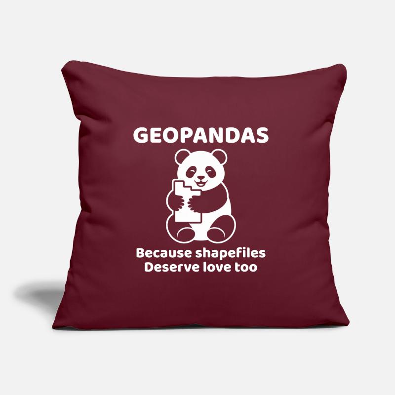 GeoPandas Shapefiles GIS Python Data Love Sofa pillow with filling 45cm x 45cm