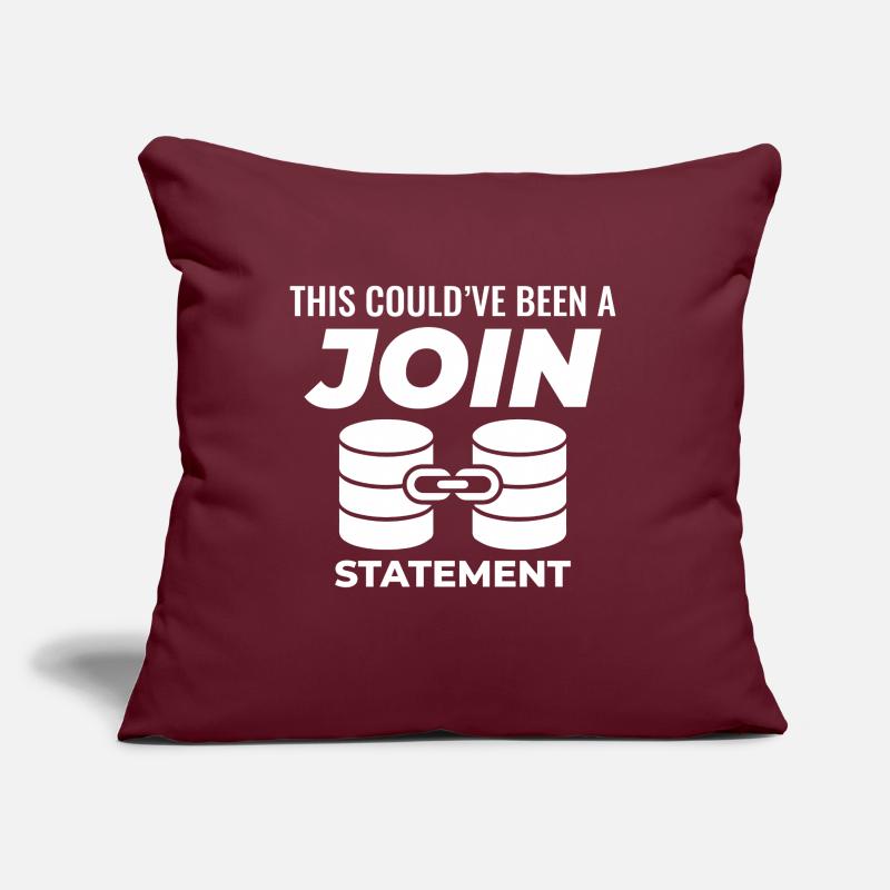 Programmierdaten für SQL Join-Datenbankanweisungen Sofakissen mit Füllung 45 x 45 cm