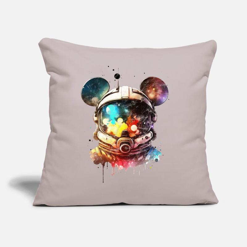 Souris astronaute, Casque, Combinaison spatiale, Espace, Espace Coussin et housse de 45 x 45 cm