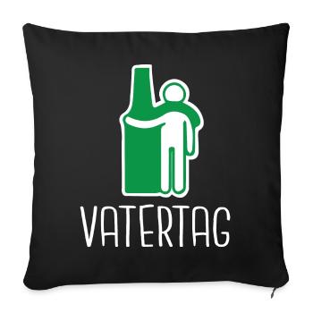 Fête des pères Bière Design / Meilleurs amis - Coussin et housse de 45 x 45 cm - noir - Devant