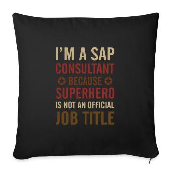 Je suis un cadeau de profession comptable consultant SAP - Coussin et housse de 45 x 45 cm - noir - Devant