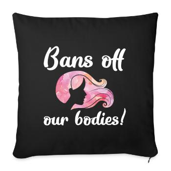 Bannit nos corps - Coussin et housse de 45 x 45 cm - noir - Devant