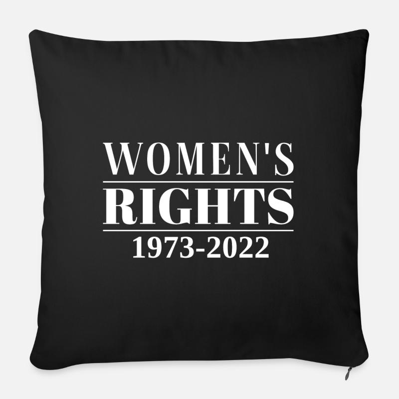Frauenrechte 1973 - 2022 - Sofakissen mit Füllung 45 x 45 cm - Schwarz