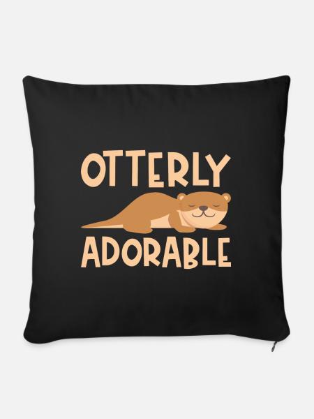 Otterly Entzückend - Sofakissen mit Füllung 45 x 45 cm - Schwarz