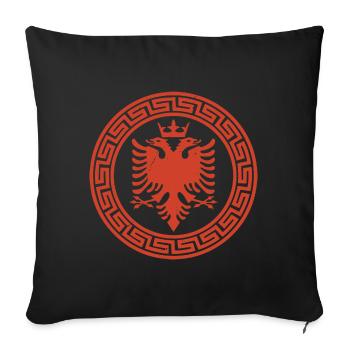 Republik Albanien Albania Shqipëria Tirana Albaner - Sofakissen mit Füllung 45 x 45 cm - Schwarz - Vorne