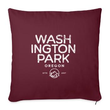 Washington Park, Oregon - Sofakissen mit Füllung 45 x 45 cm - Burgunderrot - Vorne