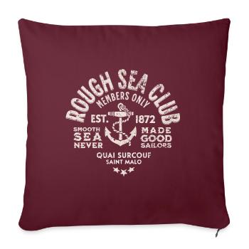 Rough sea club St Malo - Sofa pillow with filling 45cm x 45cm - burgundy - Front
