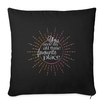 Alltime favorite - Sofa pillow with filling 45cm x 45cm - black - Front